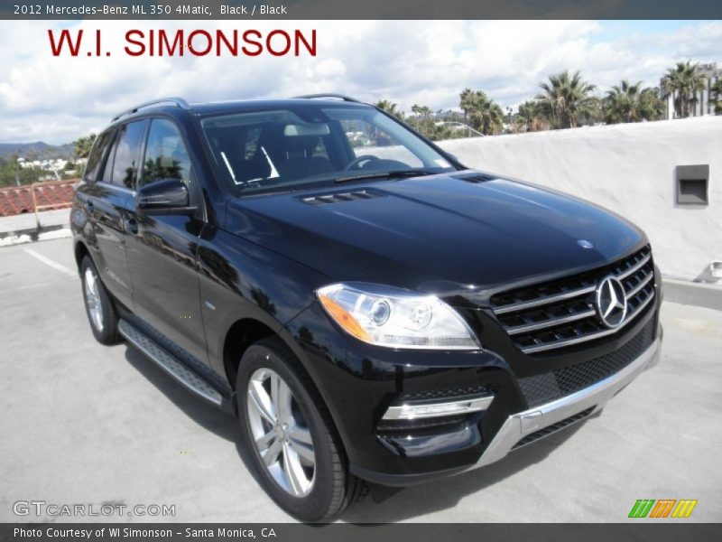 Black / Black 2012 Mercedes-Benz ML 350 4Matic