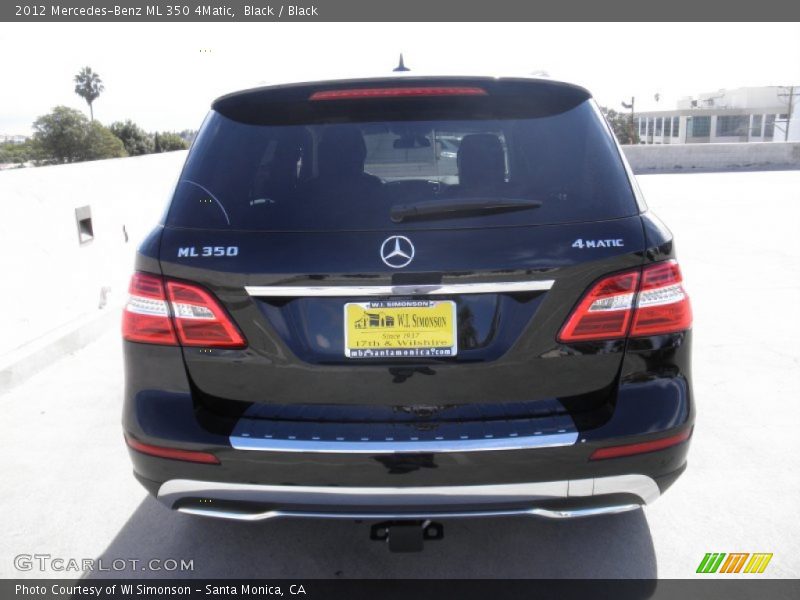 Black / Black 2012 Mercedes-Benz ML 350 4Matic