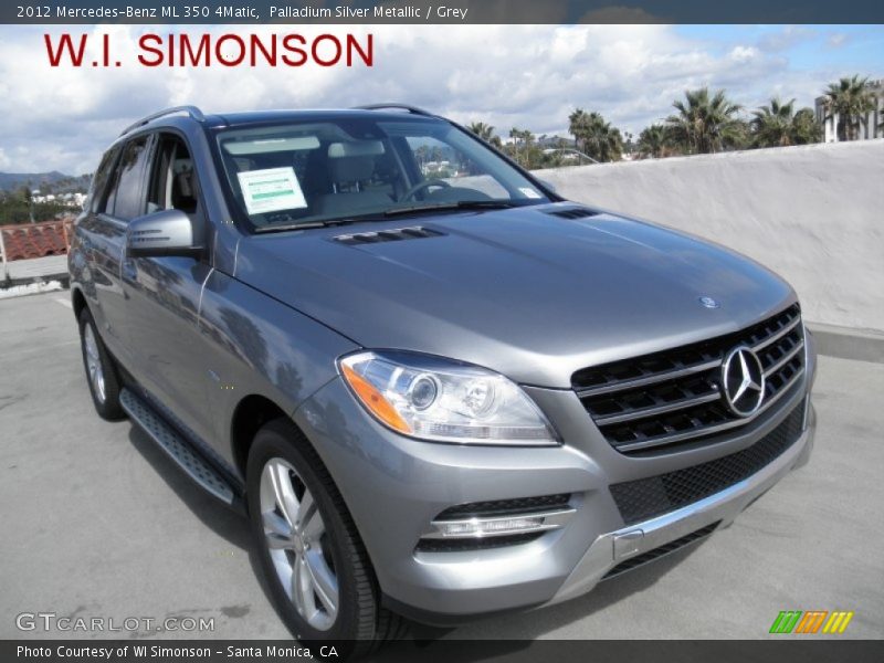 Palladium Silver Metallic / Grey 2012 Mercedes-Benz ML 350 4Matic