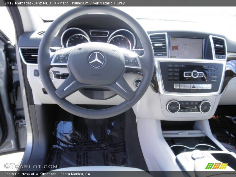 Palladium Silver Metallic / Grey 2012 Mercedes-Benz ML 350 4Matic