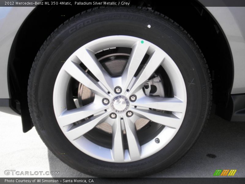 Palladium Silver Metallic / Grey 2012 Mercedes-Benz ML 350 4Matic