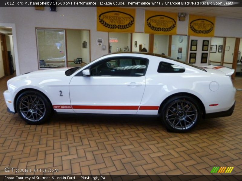  2012 Mustang Shelby GT500 SVT Performance Package Coupe Performance White