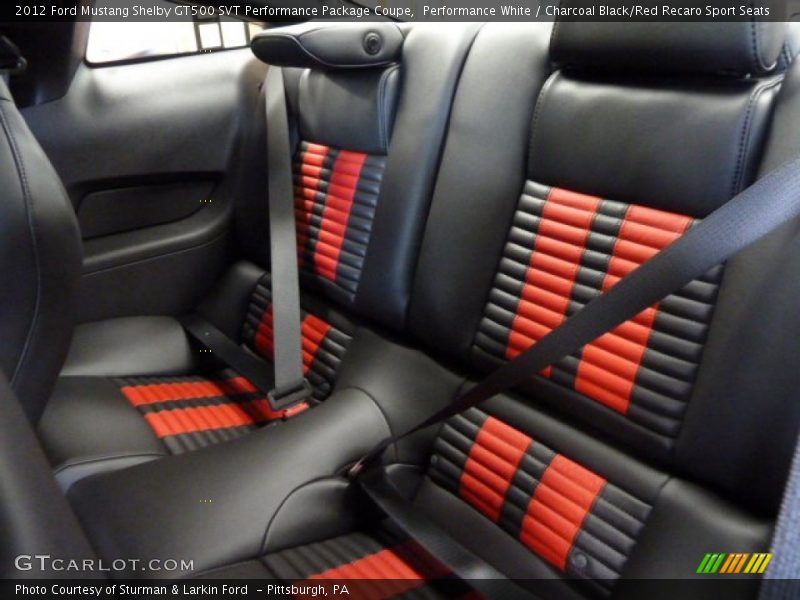  2012 Mustang Shelby GT500 SVT Performance Package Coupe Charcoal Black/Red Recaro Sport Seats Interior