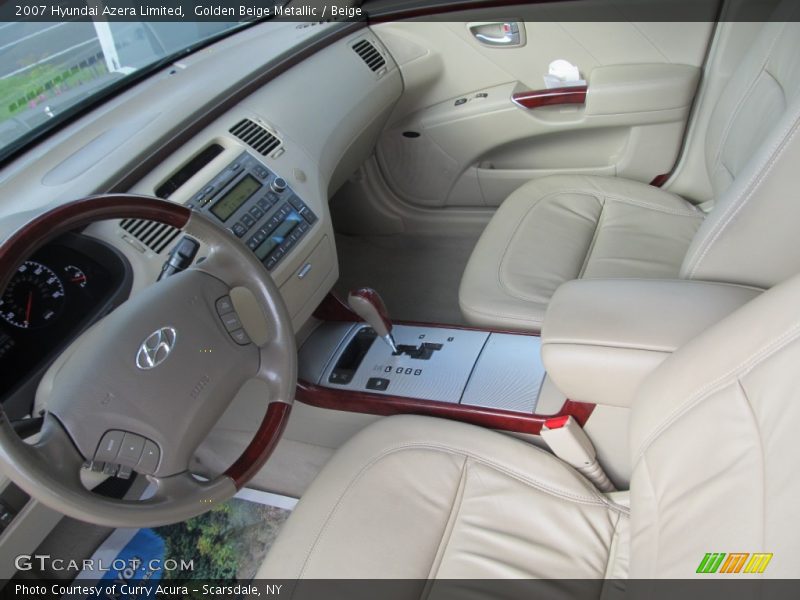 Golden Beige Metallic / Beige 2007 Hyundai Azera Limited