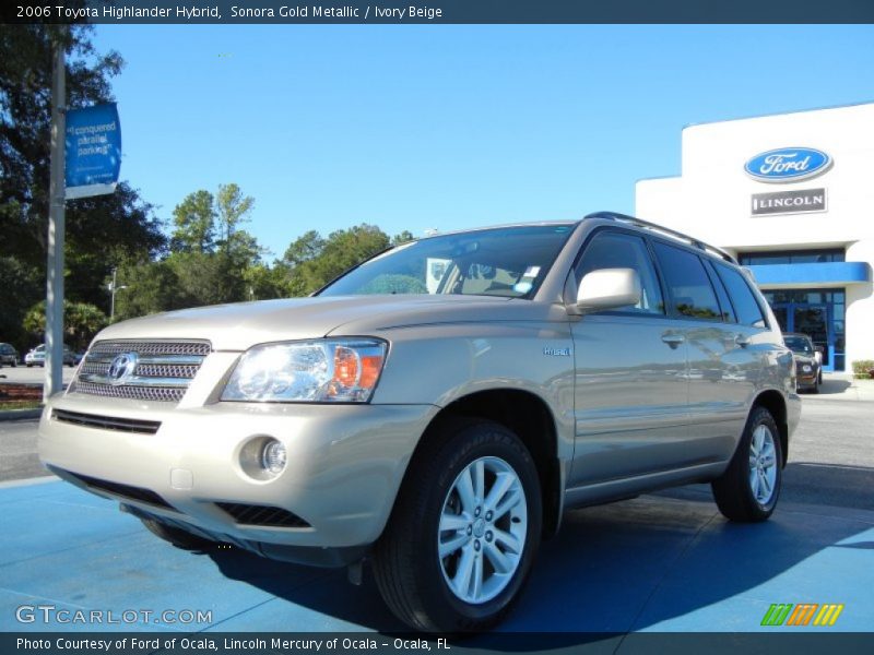 Sonora Gold Metallic / Ivory Beige 2006 Toyota Highlander Hybrid