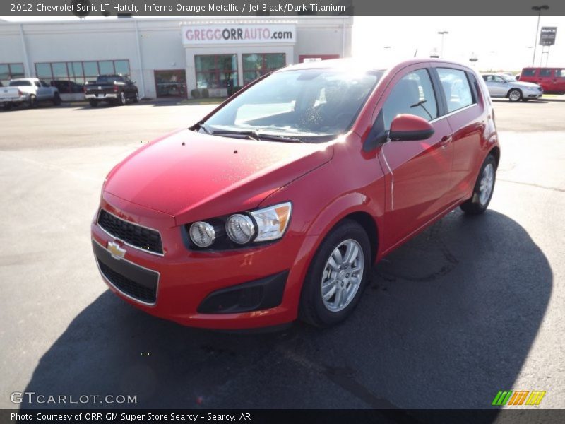 Inferno Orange Metallic / Jet Black/Dark Titanium 2012 Chevrolet Sonic LT Hatch