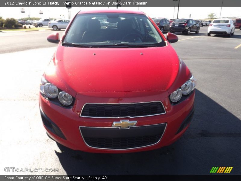 Inferno Orange Metallic / Jet Black/Dark Titanium 2012 Chevrolet Sonic LT Hatch