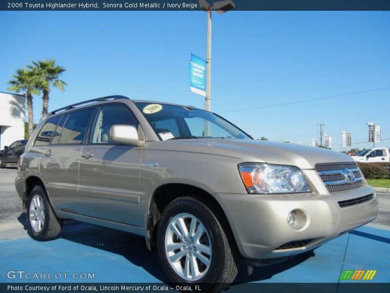 Sonora Gold Metallic / Ivory Beige 2006 Toyota Highlander Hybrid