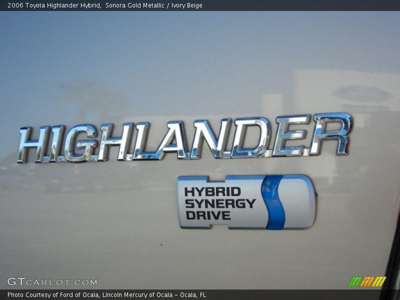 Sonora Gold Metallic / Ivory Beige 2006 Toyota Highlander Hybrid