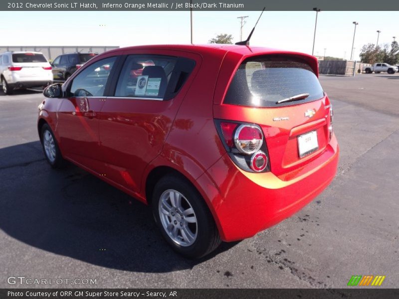 Inferno Orange Metallic / Jet Black/Dark Titanium 2012 Chevrolet Sonic LT Hatch