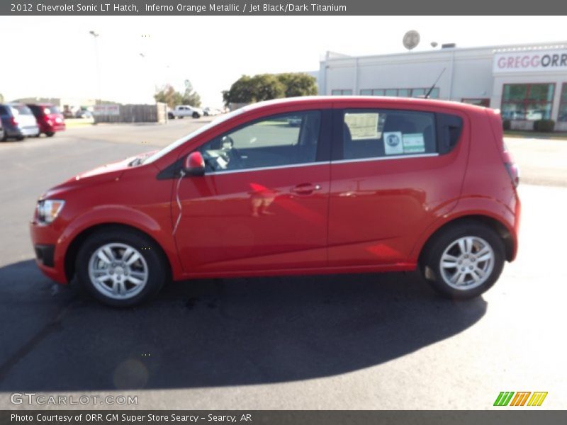 Inferno Orange Metallic / Jet Black/Dark Titanium 2012 Chevrolet Sonic LT Hatch