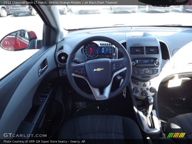 Inferno Orange Metallic / Jet Black/Dark Titanium 2012 Chevrolet Sonic LT Hatch