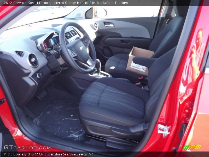 Inferno Orange Metallic / Jet Black/Dark Titanium 2012 Chevrolet Sonic LT Hatch