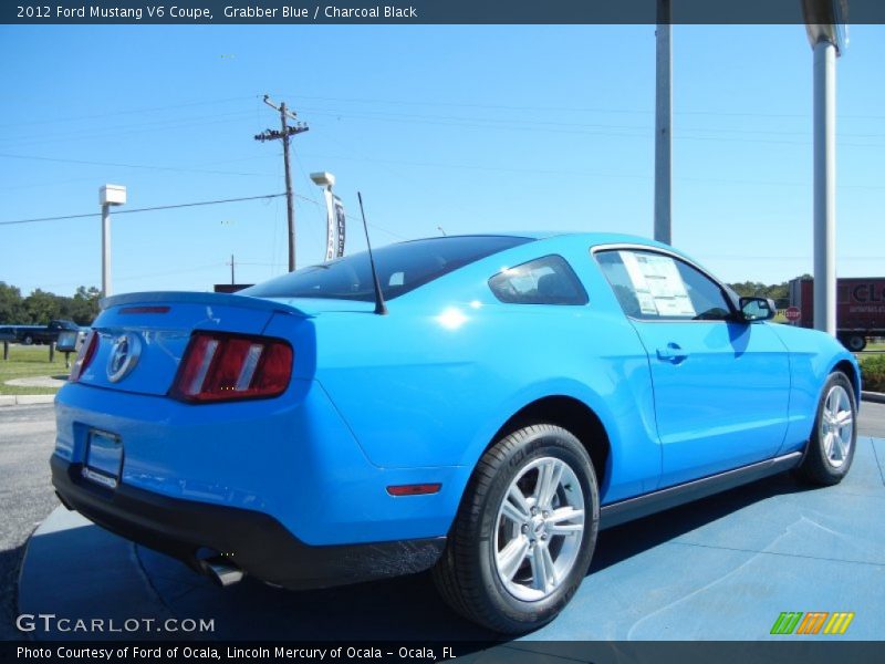 Grabber Blue / Charcoal Black 2012 Ford Mustang V6 Coupe