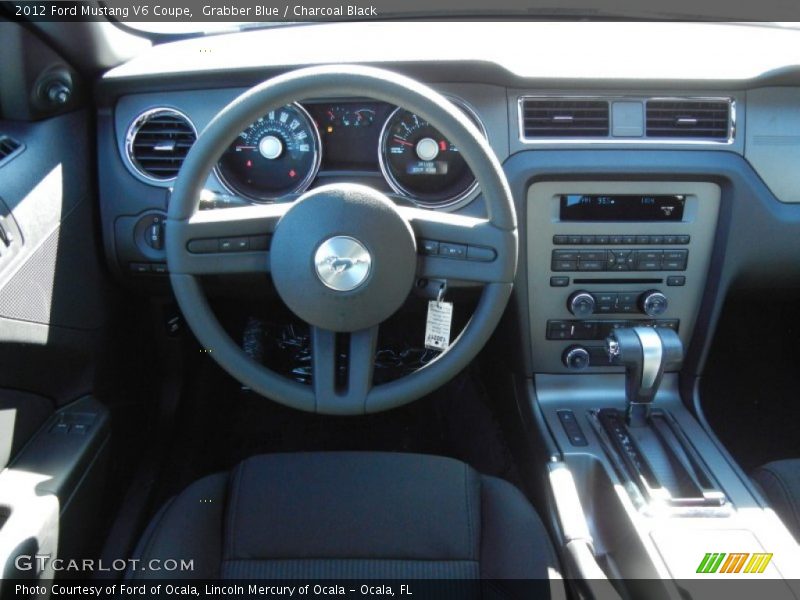 Grabber Blue / Charcoal Black 2012 Ford Mustang V6 Coupe