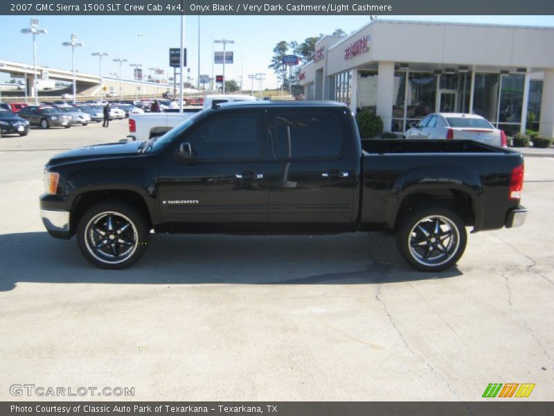 Onyx Black / Very Dark Cashmere/Light Cashmere 2007 GMC Sierra 1500 SLT Crew Cab 4x4