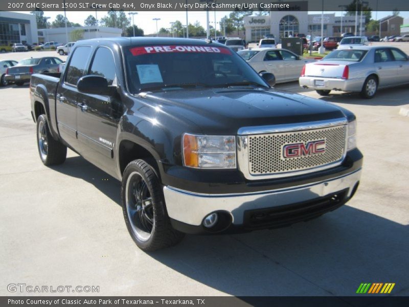 Onyx Black / Very Dark Cashmere/Light Cashmere 2007 GMC Sierra 1500 SLT Crew Cab 4x4