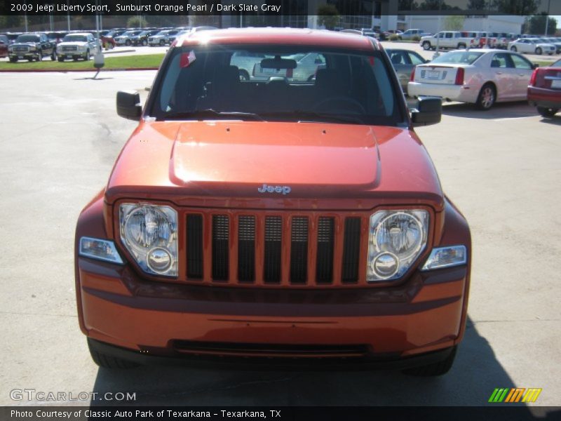 Sunburst Orange Pearl / Dark Slate Gray 2009 Jeep Liberty Sport