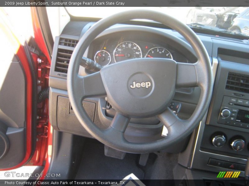 Sunburst Orange Pearl / Dark Slate Gray 2009 Jeep Liberty Sport