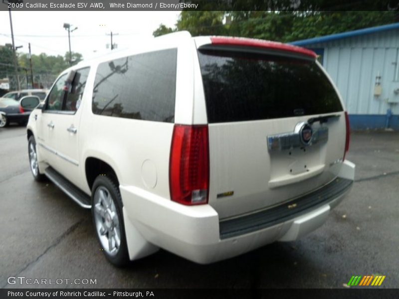 White Diamond / Ebony/Ebony 2009 Cadillac Escalade ESV AWD