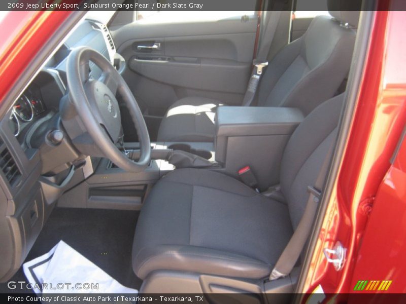 Sunburst Orange Pearl / Dark Slate Gray 2009 Jeep Liberty Sport