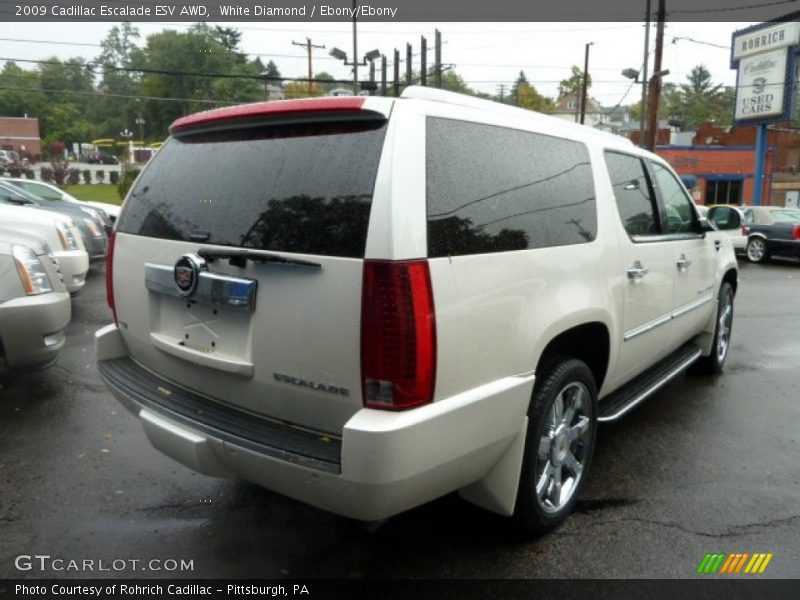 White Diamond / Ebony/Ebony 2009 Cadillac Escalade ESV AWD