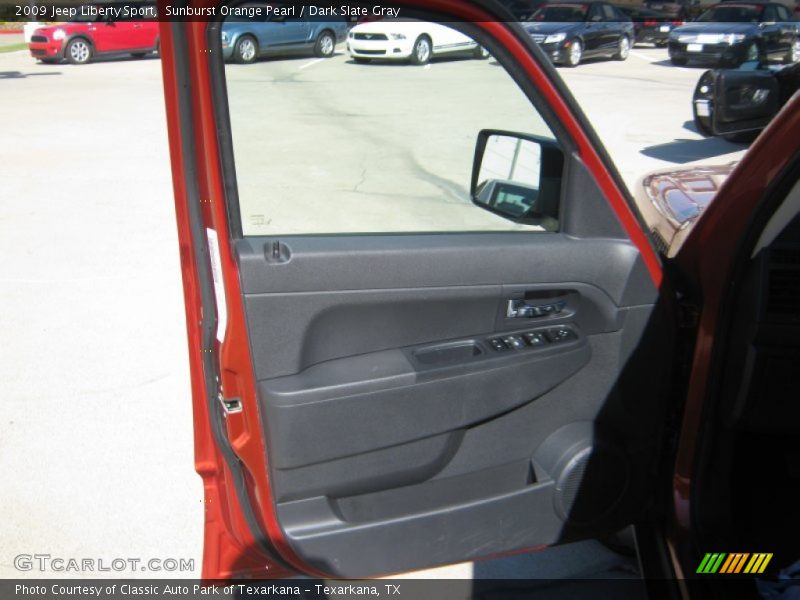 Sunburst Orange Pearl / Dark Slate Gray 2009 Jeep Liberty Sport