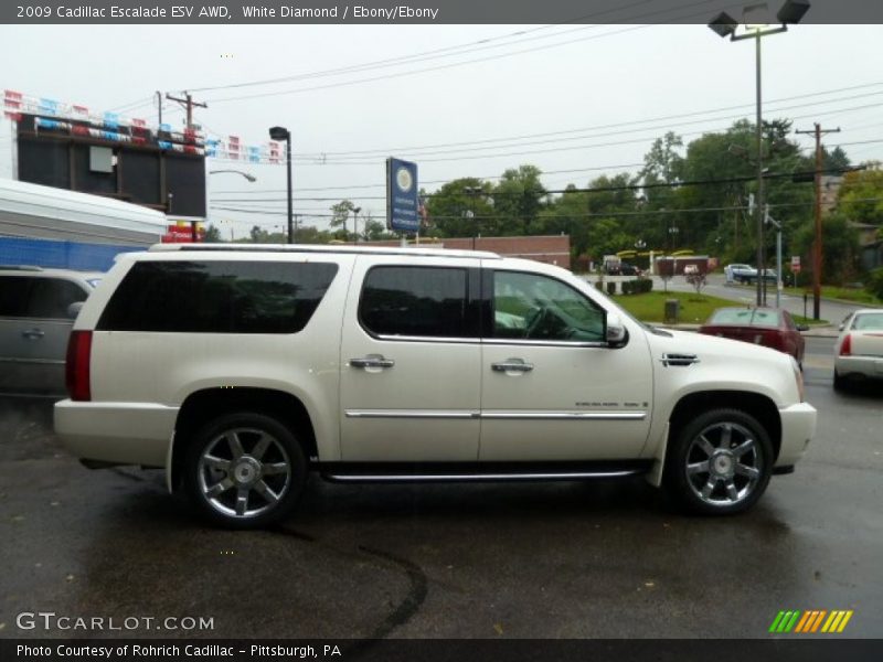White Diamond / Ebony/Ebony 2009 Cadillac Escalade ESV AWD