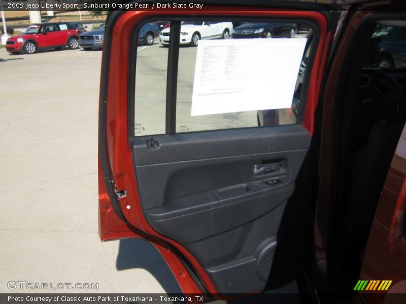Sunburst Orange Pearl / Dark Slate Gray 2009 Jeep Liberty Sport