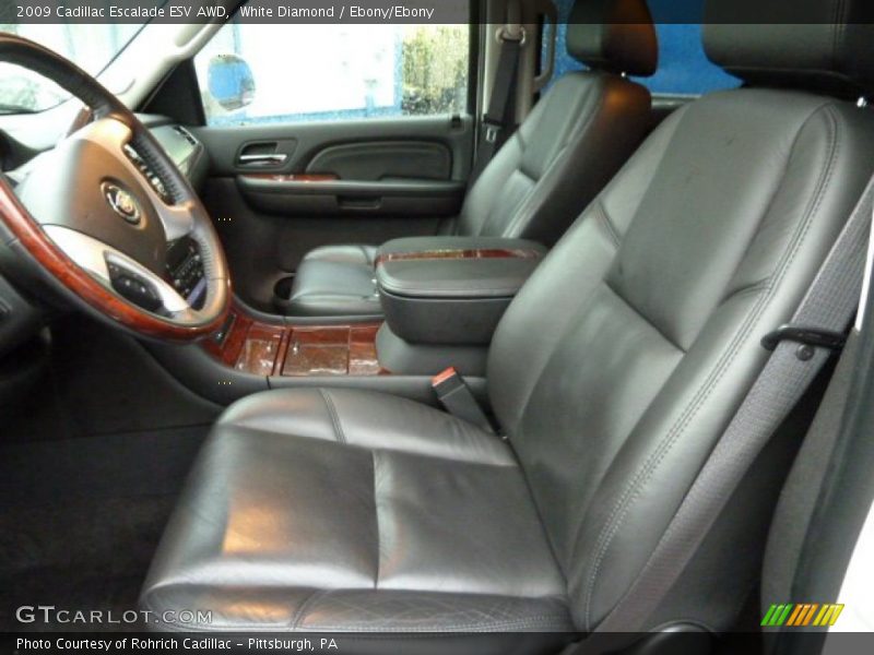 White Diamond / Ebony/Ebony 2009 Cadillac Escalade ESV AWD