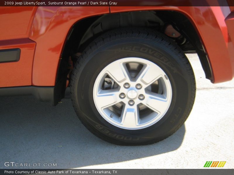 Sunburst Orange Pearl / Dark Slate Gray 2009 Jeep Liberty Sport