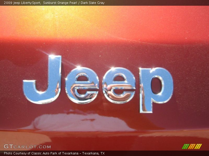 Sunburst Orange Pearl / Dark Slate Gray 2009 Jeep Liberty Sport