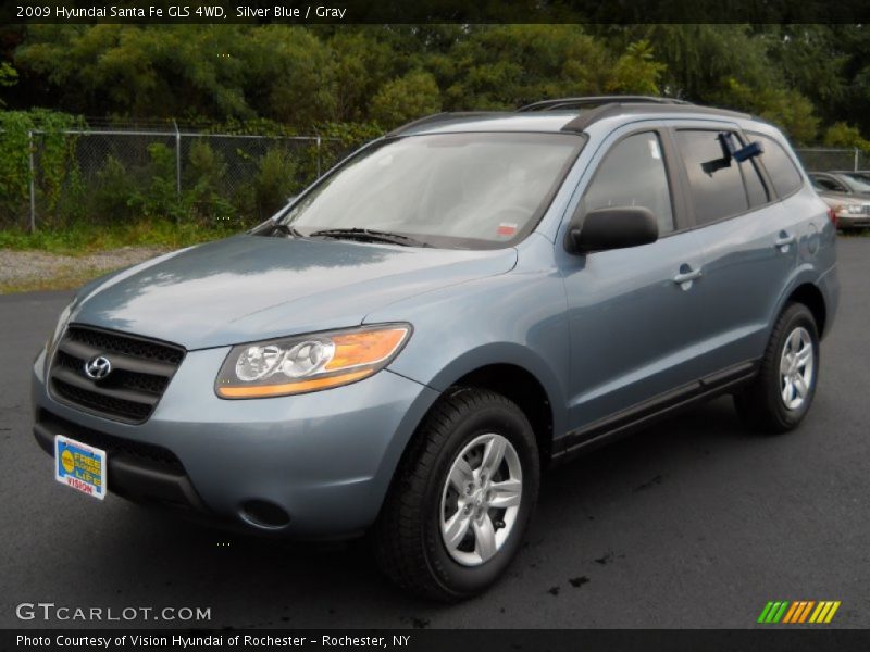Silver Blue / Gray 2009 Hyundai Santa Fe GLS 4WD