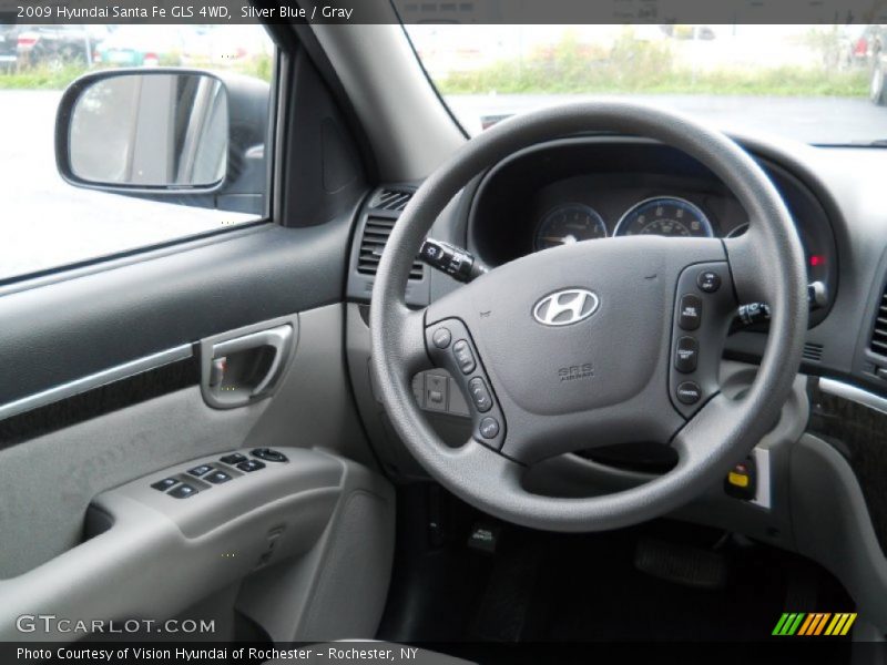 Silver Blue / Gray 2009 Hyundai Santa Fe GLS 4WD