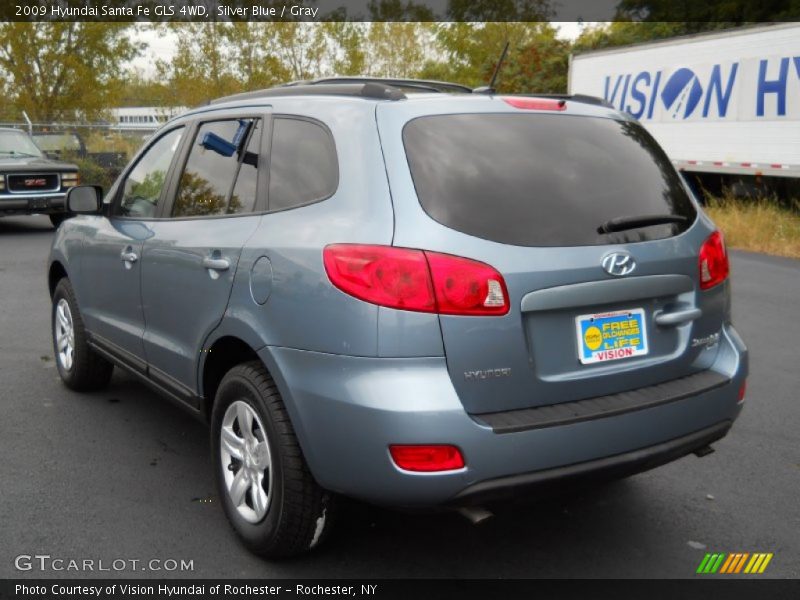 Silver Blue / Gray 2009 Hyundai Santa Fe GLS 4WD