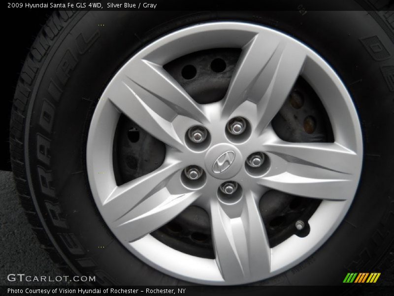Silver Blue / Gray 2009 Hyundai Santa Fe GLS 4WD