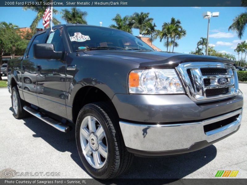 Silver Metallic / Medium/Dark Flint 2008 Ford F150 XLT SuperCrew
