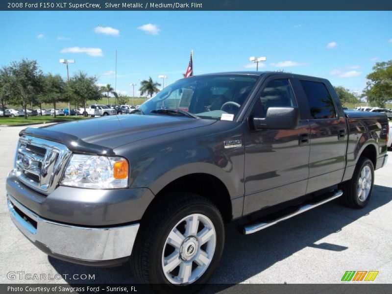 Silver Metallic / Medium/Dark Flint 2008 Ford F150 XLT SuperCrew