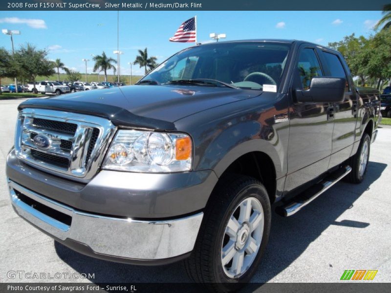 Silver Metallic / Medium/Dark Flint 2008 Ford F150 XLT SuperCrew