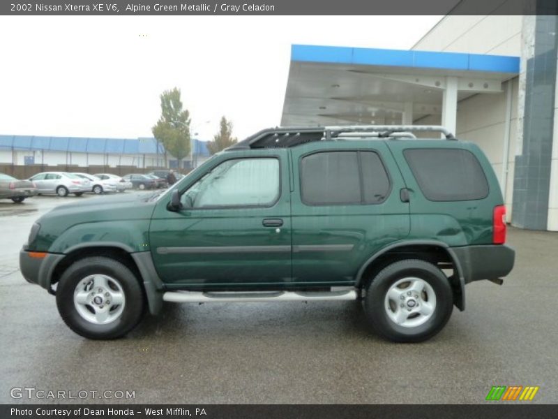 Alpine Green Metallic / Gray Celadon 2002 Nissan Xterra XE V6