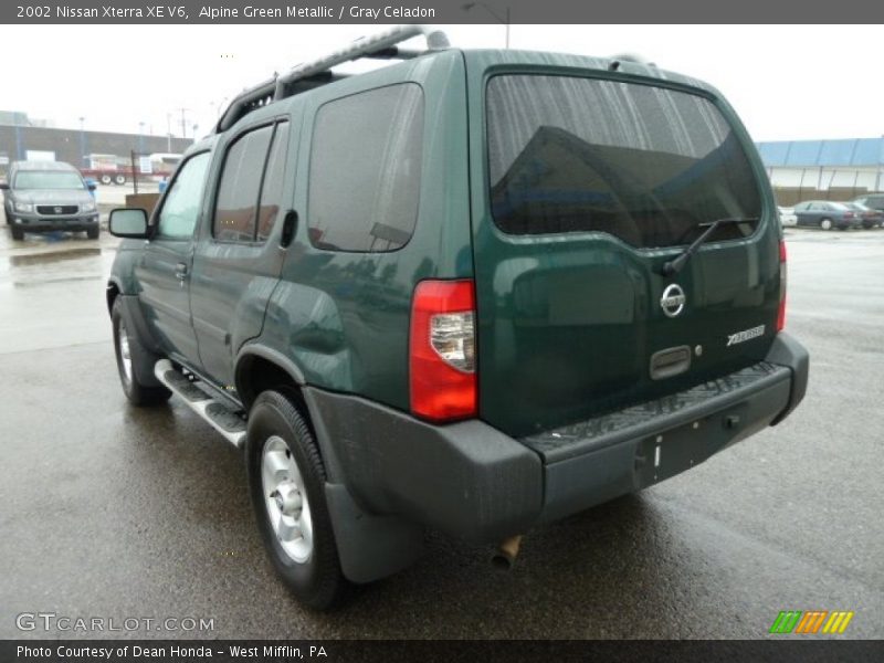 Alpine Green Metallic / Gray Celadon 2002 Nissan Xterra XE V6
