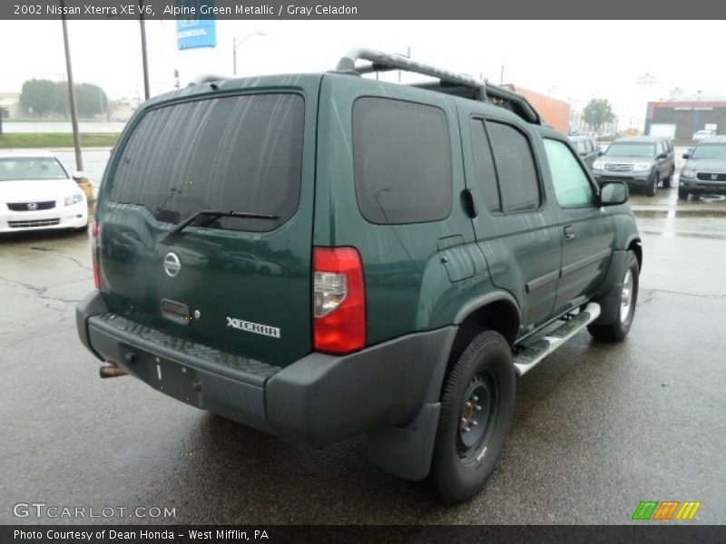Alpine Green Metallic / Gray Celadon 2002 Nissan Xterra XE V6