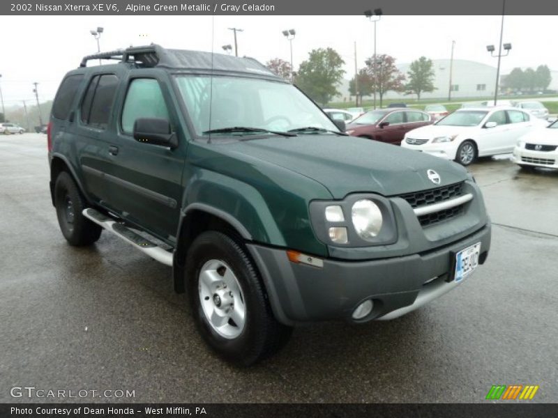 Alpine Green Metallic / Gray Celadon 2002 Nissan Xterra XE V6
