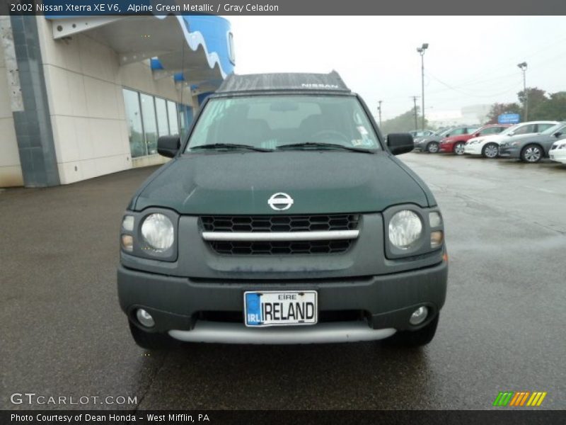 Alpine Green Metallic / Gray Celadon 2002 Nissan Xterra XE V6