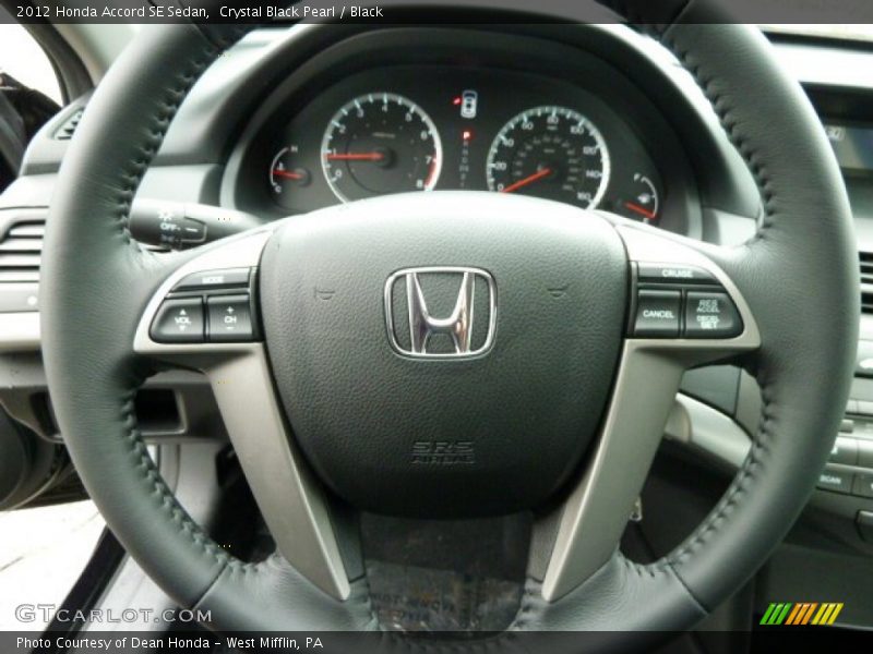 Crystal Black Pearl / Black 2012 Honda Accord SE Sedan