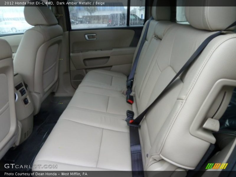 Dark Amber Metallic / Beige 2012 Honda Pilot EX-L 4WD
