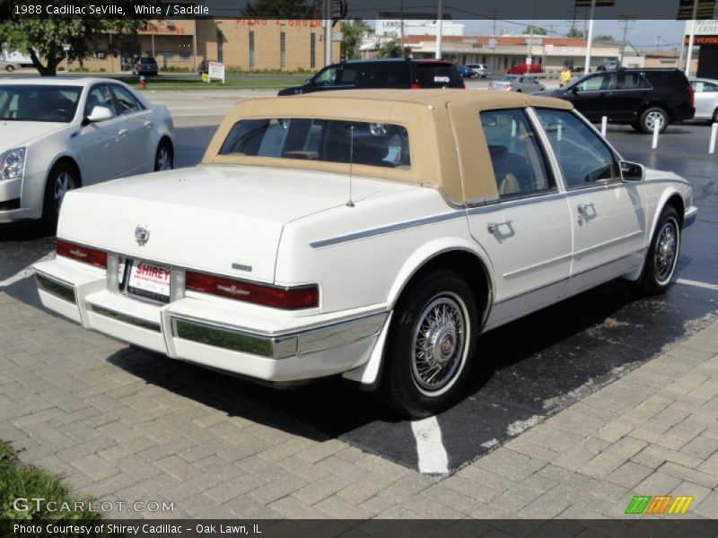 White / Saddle 1988 Cadillac SeVille