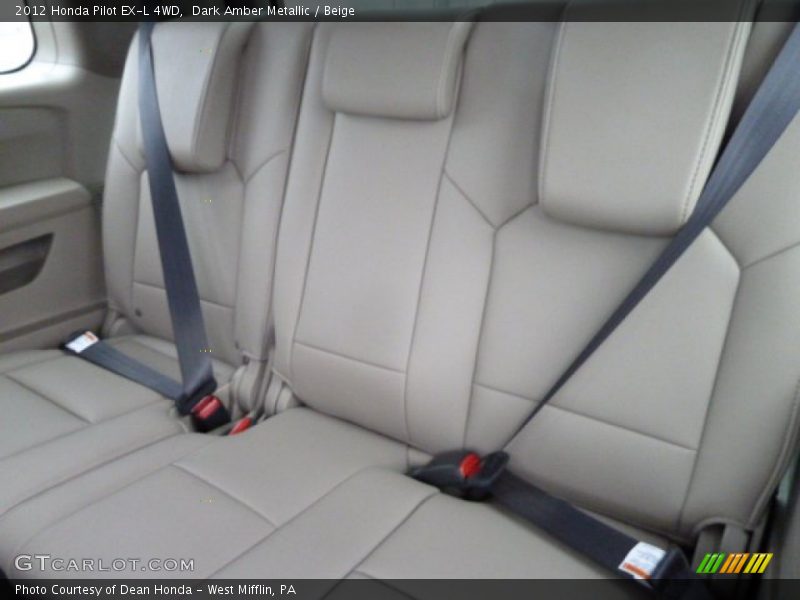 Dark Amber Metallic / Beige 2012 Honda Pilot EX-L 4WD