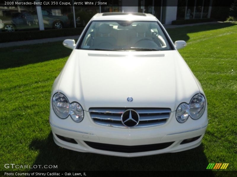 Arctic White / Stone 2008 Mercedes-Benz CLK 350 Coupe