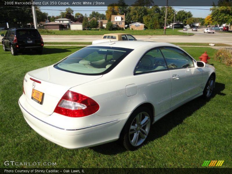 Arctic White / Stone 2008 Mercedes-Benz CLK 350 Coupe